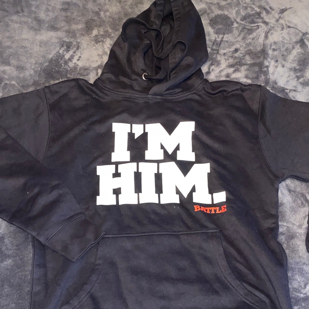 Battle I’m Him black hoody. Never been worn